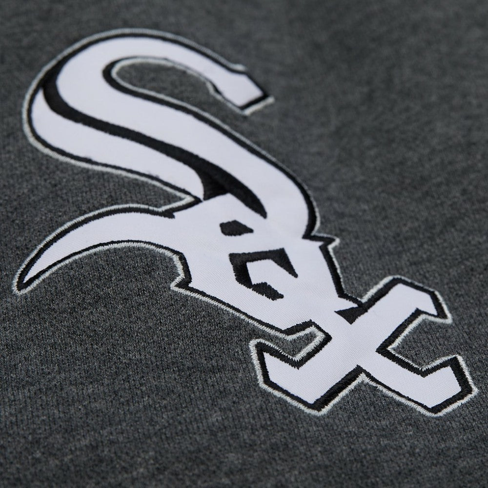 Frank Thomas Chicago White Sox Legends Collection Vintage Logo Name & Number Fleece Pullover Sweatshirt - Heather Charcoal | Mitchell & Ness