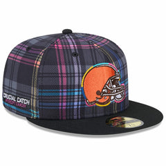 NFL Cleveland Browns 2024 NFL Crucial Catch Plaid 59FIFTY Fitted Hat