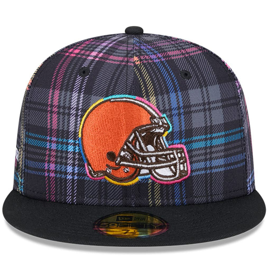 NFL Cleveland Browns 2024 NFL Crucial Catch Plaid 59FIFTY Fitted Hat