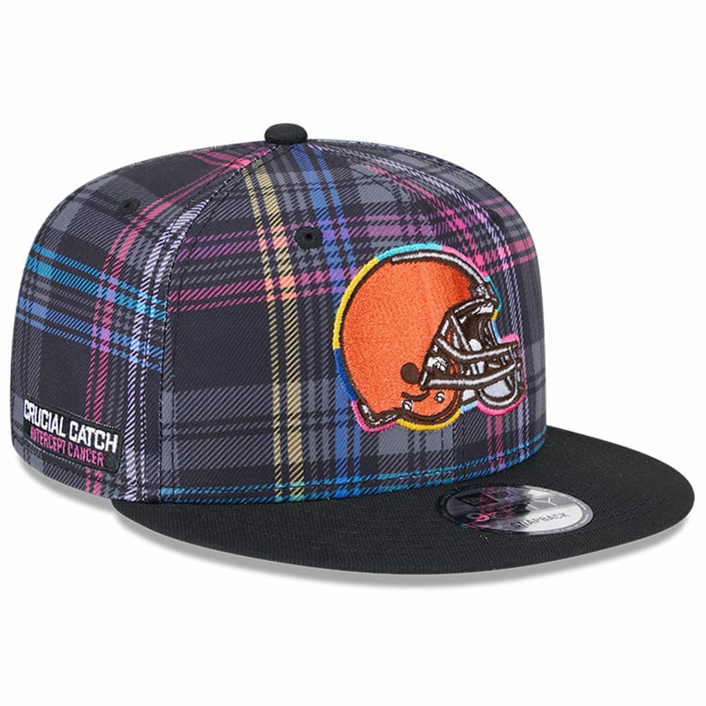 NFL Cleveland Browns 2024 NFL Crucial Catch Plaid 9FIFTY Snapback Hat