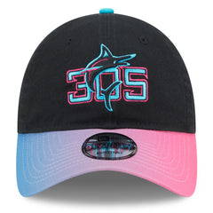 Miami Marlins 2025 City Connect 9TWENTY Adjustable Hat - Black/Pink | New Era