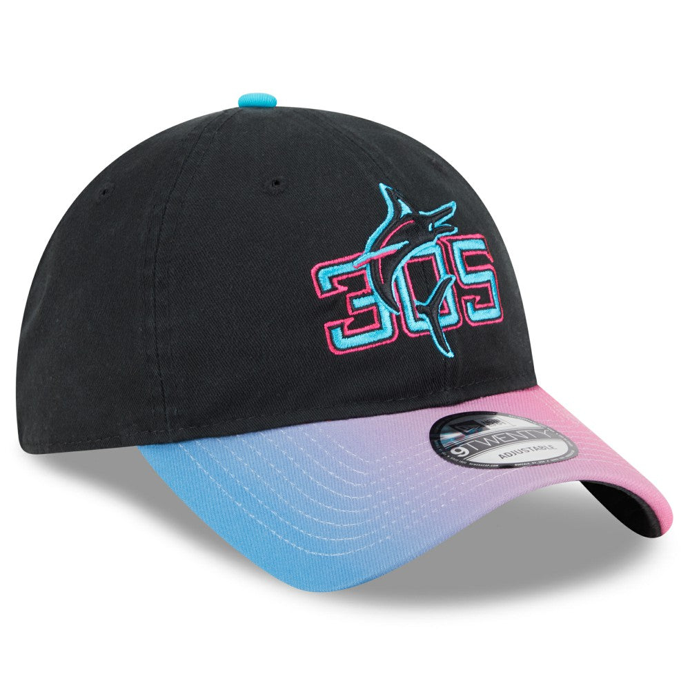 Miami Marlins 2025 City Connect 9TWENTY Adjustable Hat - Black/Pink | New Era