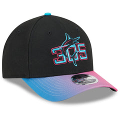 Miami Marlins 2025 City Connect 9FORTY M-Crown Adjustable Hat - Black/Pink | New Era