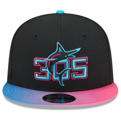 Miami Marlins 2025 City Connect 9FIFTY Snapback Hat - Black/Pink | New Era
