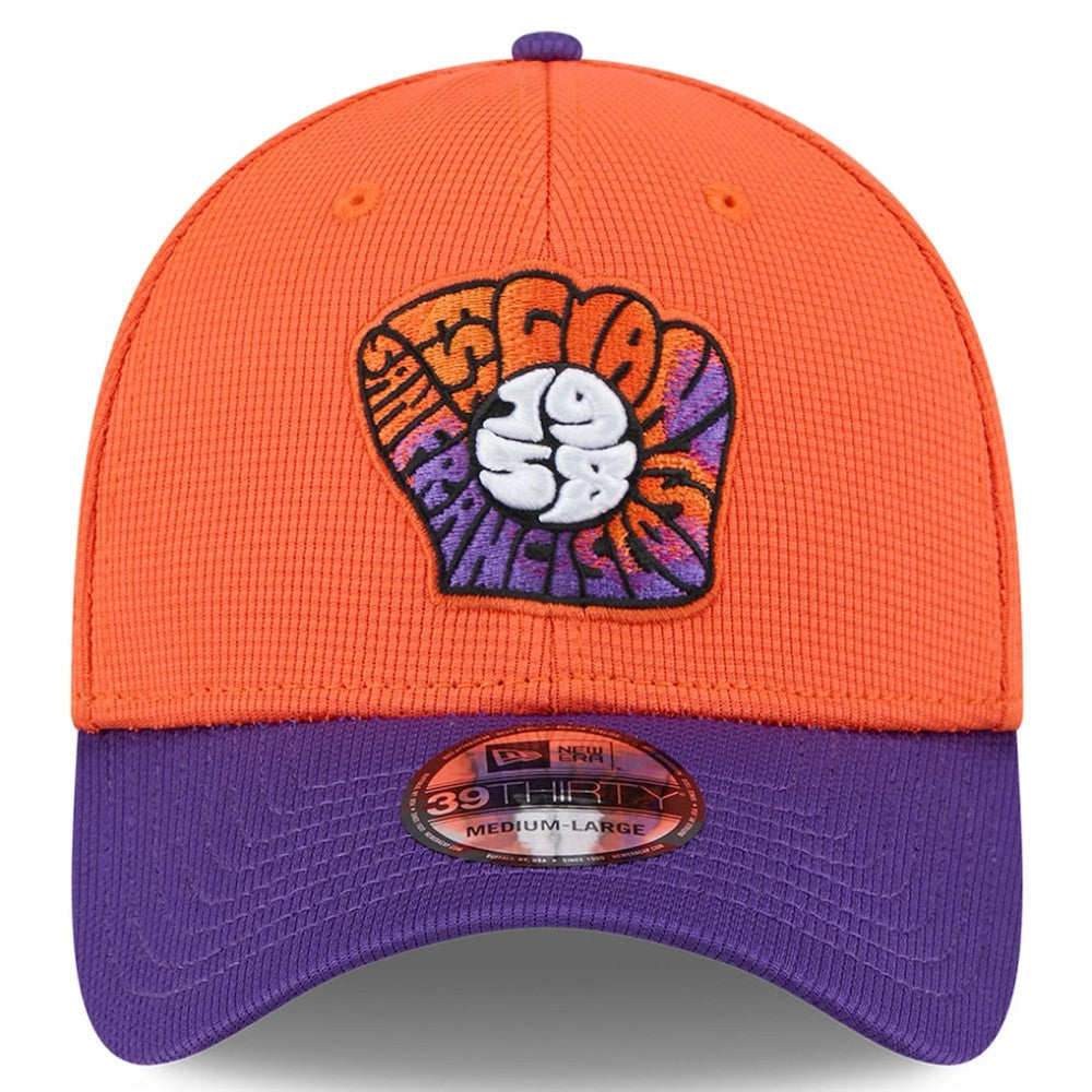 San Francisco Giants 2025 City Connect Batting Practice 39THIRTY Flex Hat - Orange/Purple | New Era