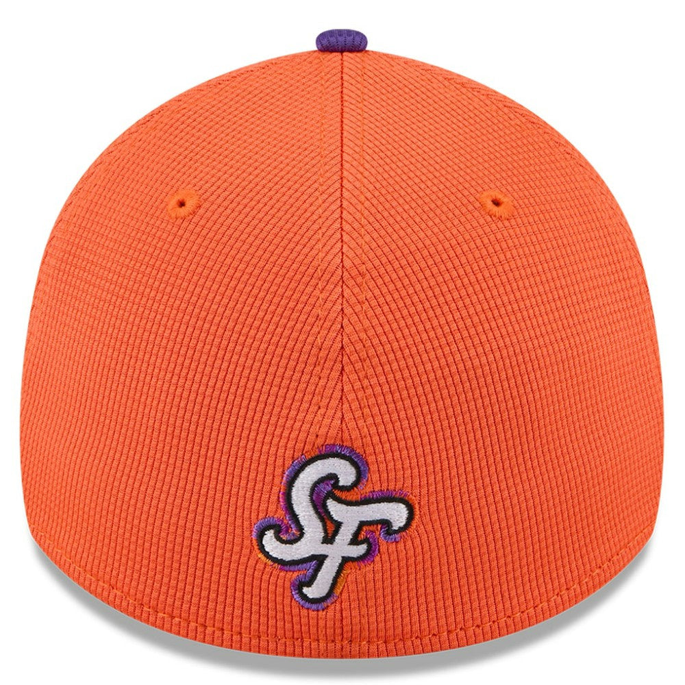 San Francisco Giants 2025 City Connect Batting Practice 39THIRTY Flex Hat - Orange/Purple | New Era
