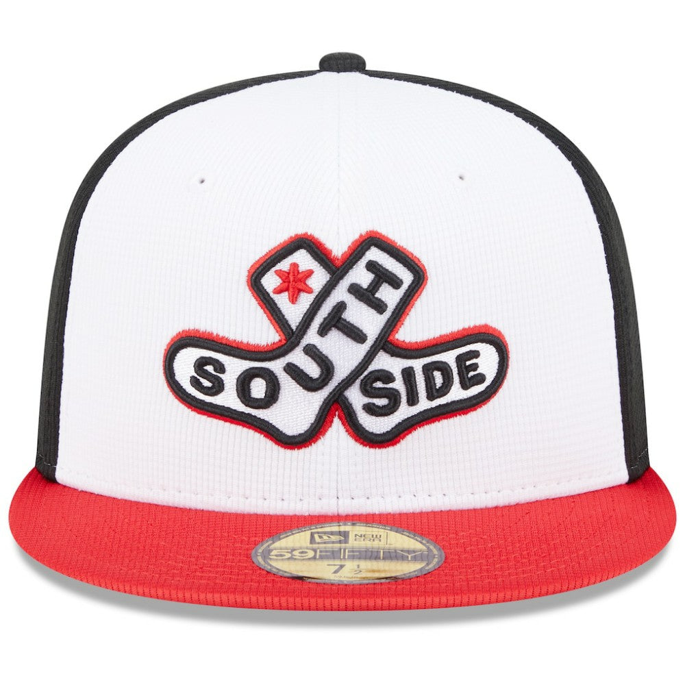Chicago White Sox 2025 City Connect Batting Practice 59FIFTY Fitted Hat - White/Red | New Era