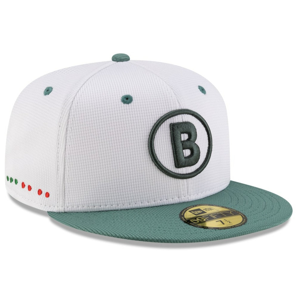 Boston Red Sox 2025 City Connect Batting Practice 59FIFTY Fitted Hat - White/Green | New Era