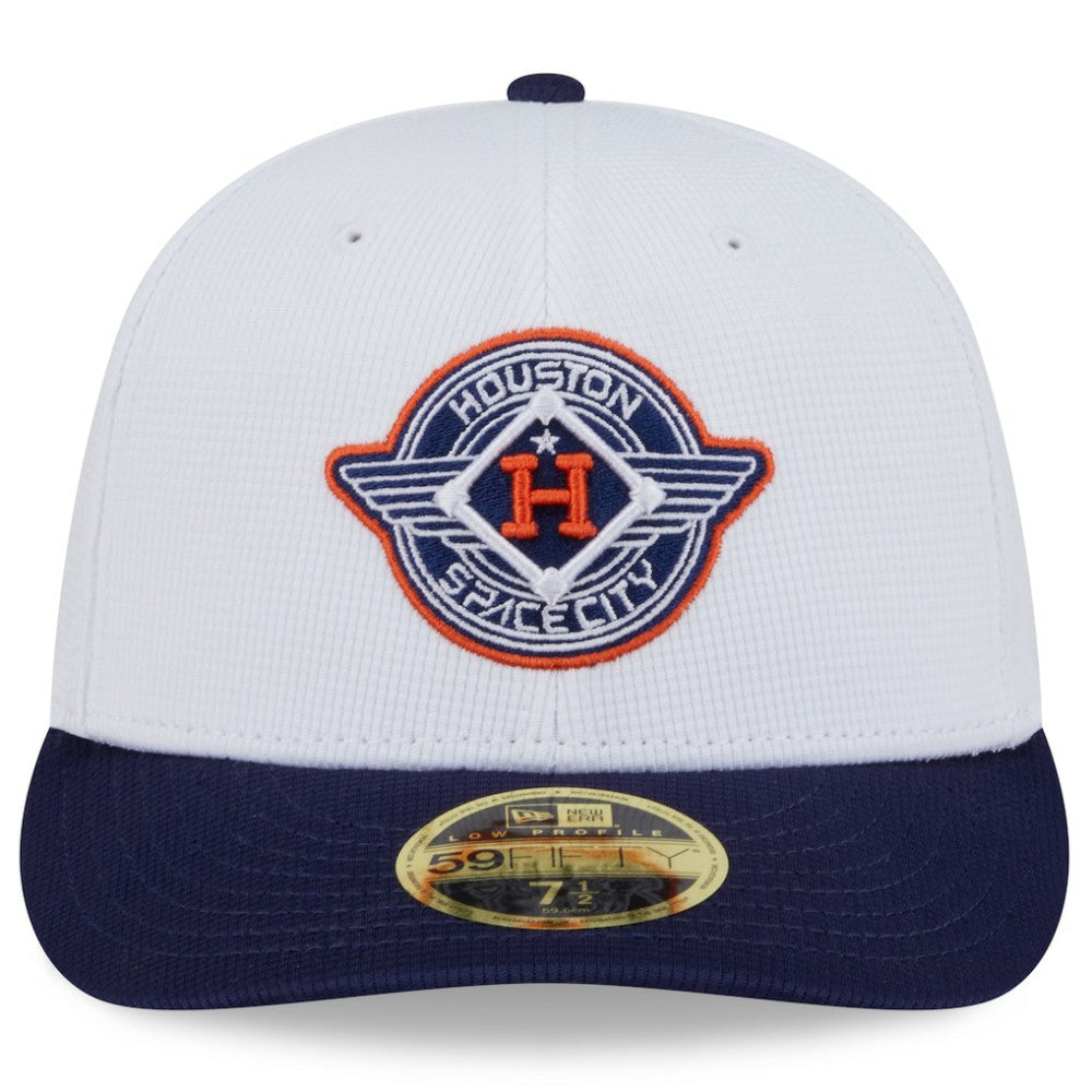 Houston Astros 2025 City Connect Batting Practice Low Profile 59FIFTY Fitted Hat - White/Navy | New Era