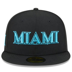 Miami Marlins 2025 City Connect 59FIFTY Fitted Hat - Black | New Era