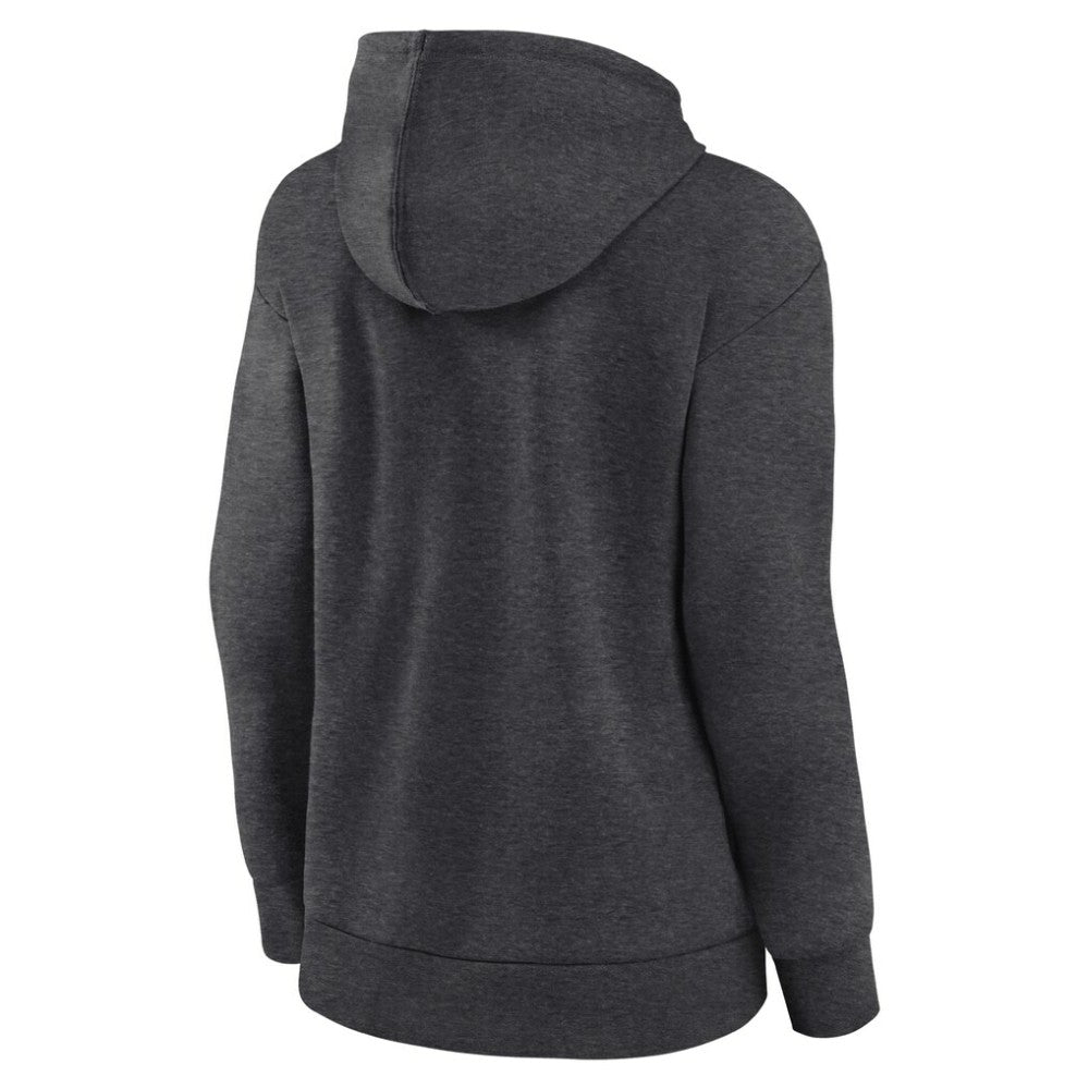 Baltimore Orioles Logo Athletic Women's Logo Triumphant V-Neck Pullover Hoodie - Heather Charcoal