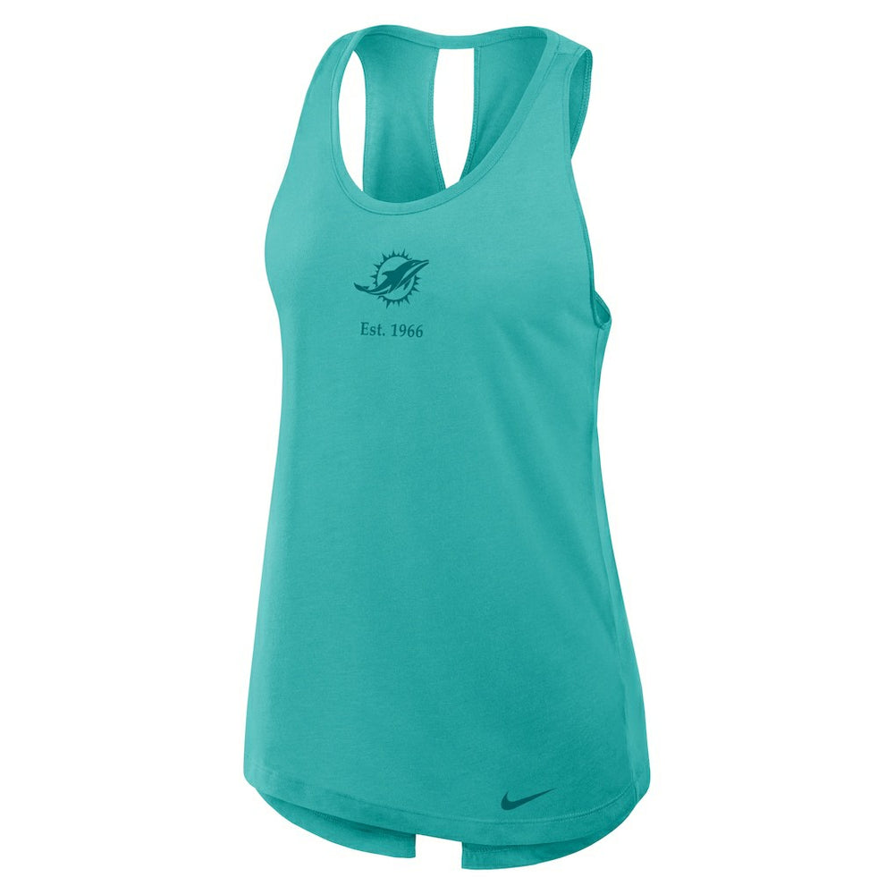 NFL Miami Dolphins Women's Glory Open-Back Crisscross Dri-FIT Tank Top