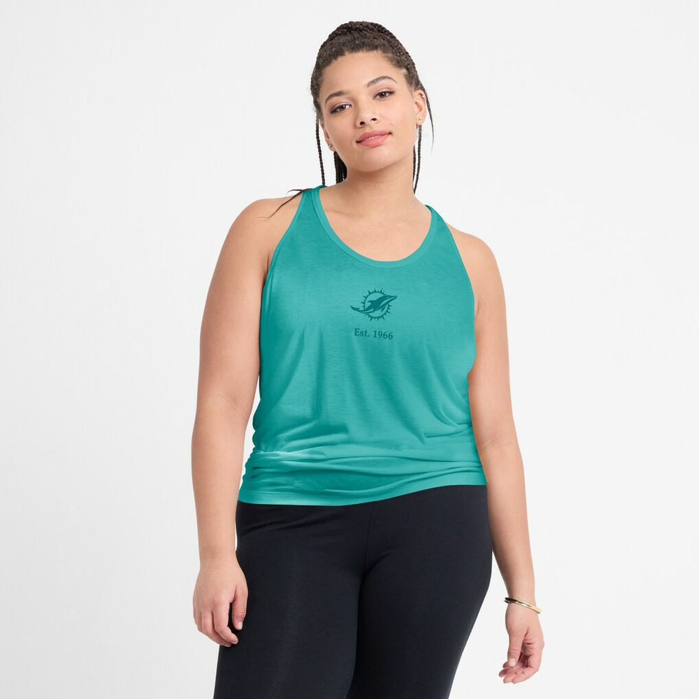 NFL Miami Dolphins Women's Glory Open-Back Crisscross Dri-FIT Tank Top