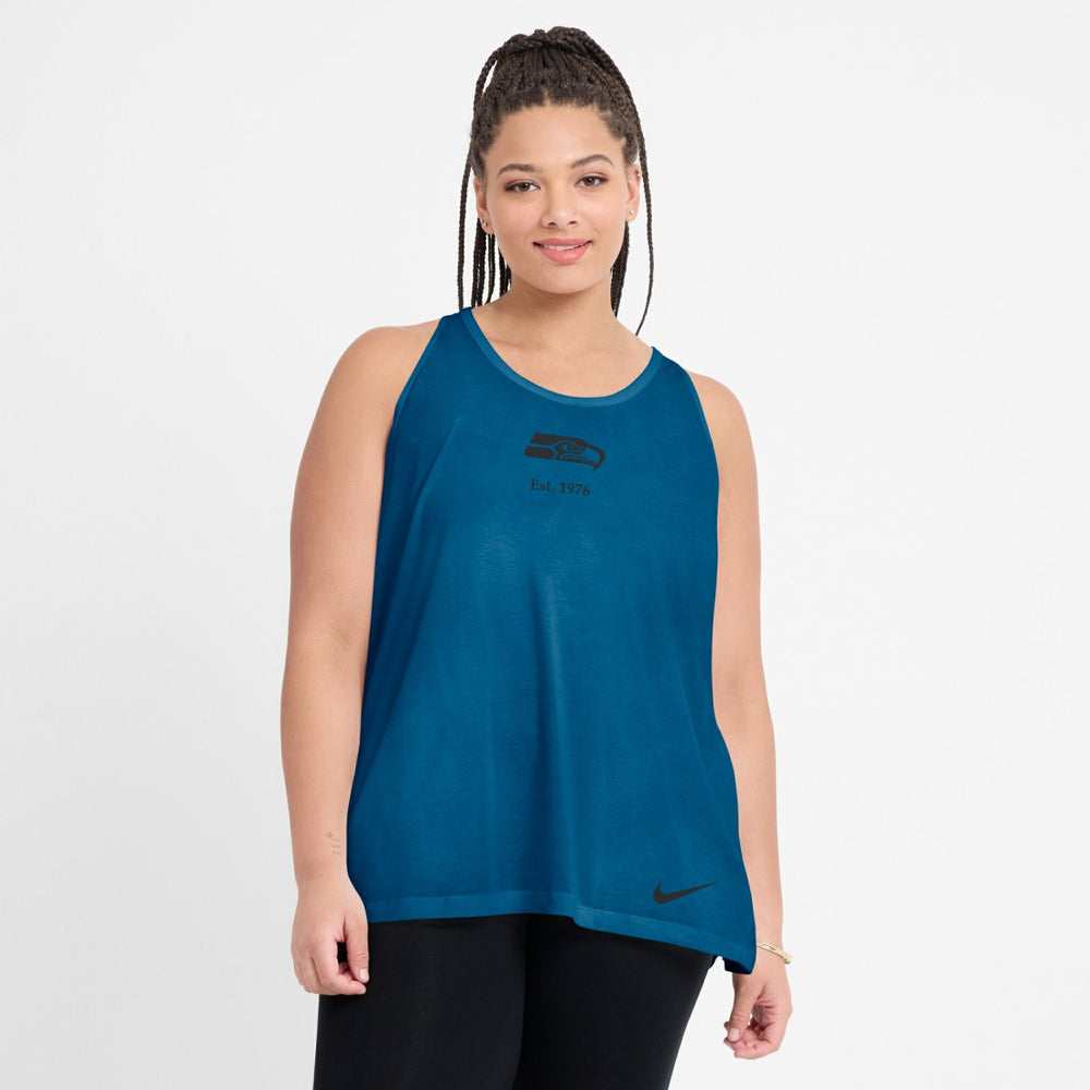 NFL Seattle Seahawks Women's Glory Open-Back Crisscross Dri-FIT Tank Top