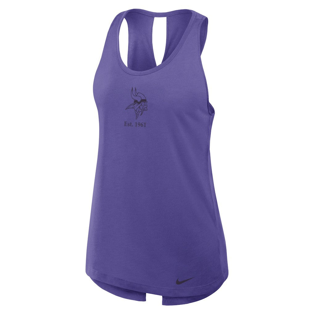 NFL Minnesota Vikings Women's Glory Open-Back Crisscross Dri-FIT Tank Top