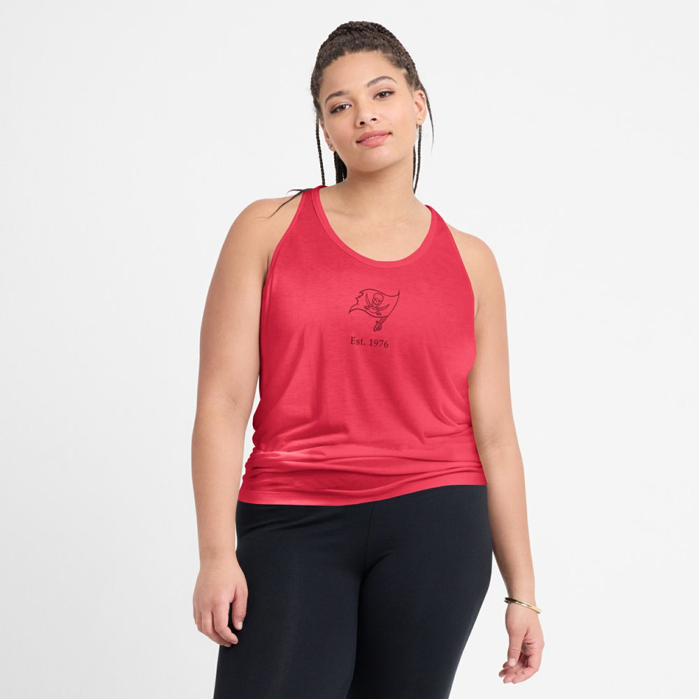 NFL Tampa Bay Buccaneers Women's Glory Open-Back Crisscross Dri-FIT Tank Top