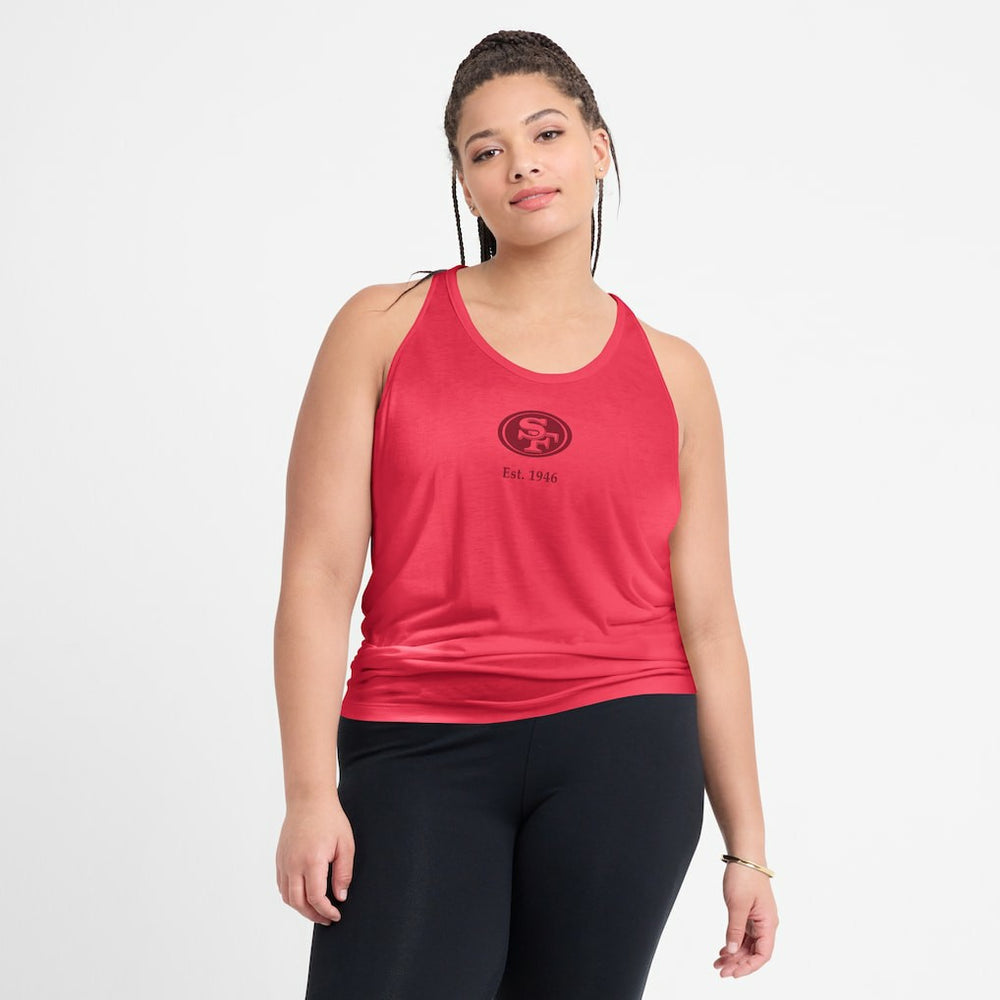 NFL San Francisco 49ers Women's Glory Open-Back Crisscross Dri-FIT Tank Top