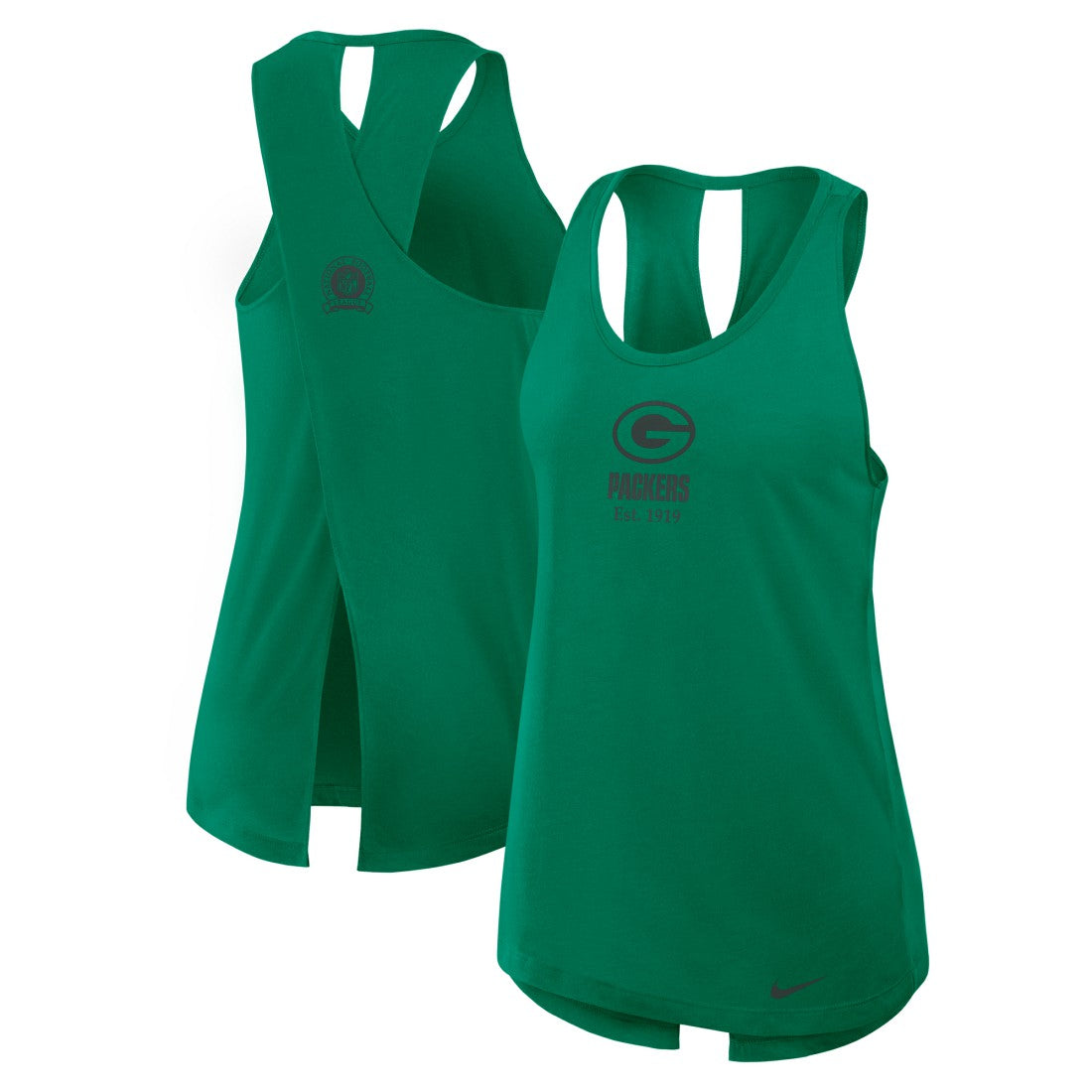 NFL Green Bay Packers Women's Glory Open-Back Crisscross Dri-FIT Tank Top