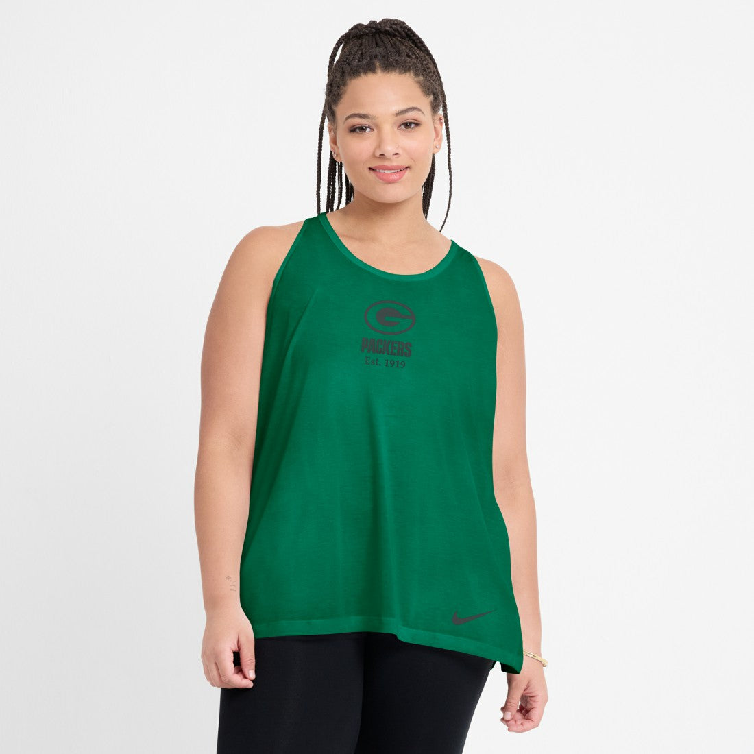 NFL Green Bay Packers Women's Glory Open-Back Crisscross Dri-FIT Tank Top