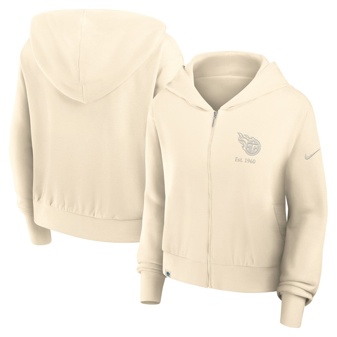 NFL Tennessee Titans Women's Glory Cropped Full-Zip Hoodie