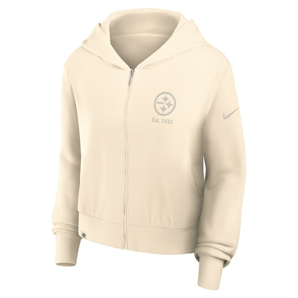 NFL Pittsburgh Steelers Women's Glory Cropped Full-Zip Hoodie