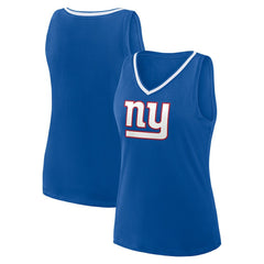 NFL New York Giants Logo Athletic Women's Stellar Win V-Neck Tank Top