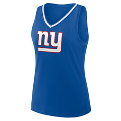 NFL New York Giants Logo Athletic Women's Stellar Win V-Neck Tank Top