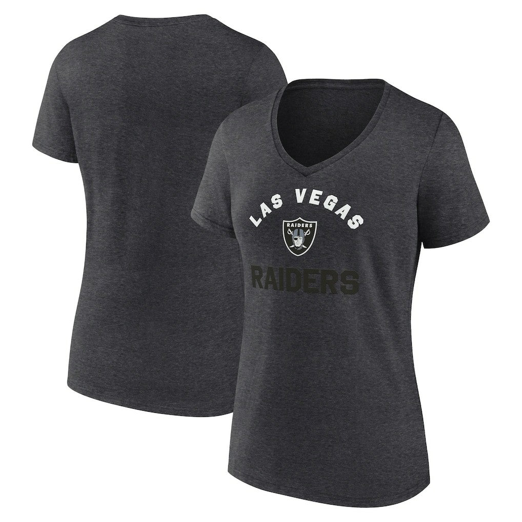 NFL Las Vegas Raiders Logo Athletic Women's Unrivaled V-Neck T-Shirt