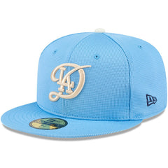 Los Angeles Dodgers City Connect Batting Practice 59FIFTY Fitted Hat - Light Blue | New Era