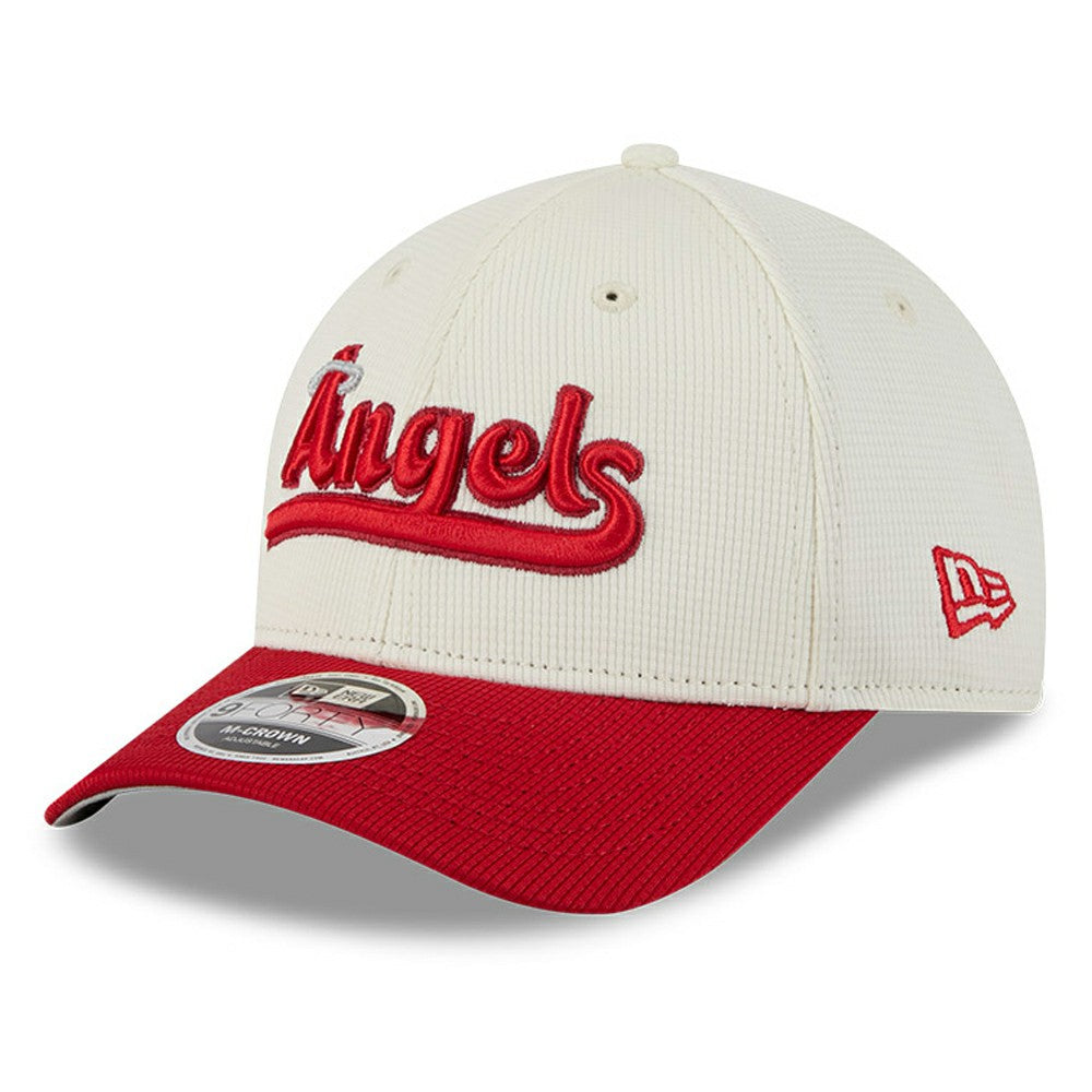 Los Angeles Angels City Connect Batting Practice 9FORTY M-Crown Adjustable Hat - Cream/Red | New Era