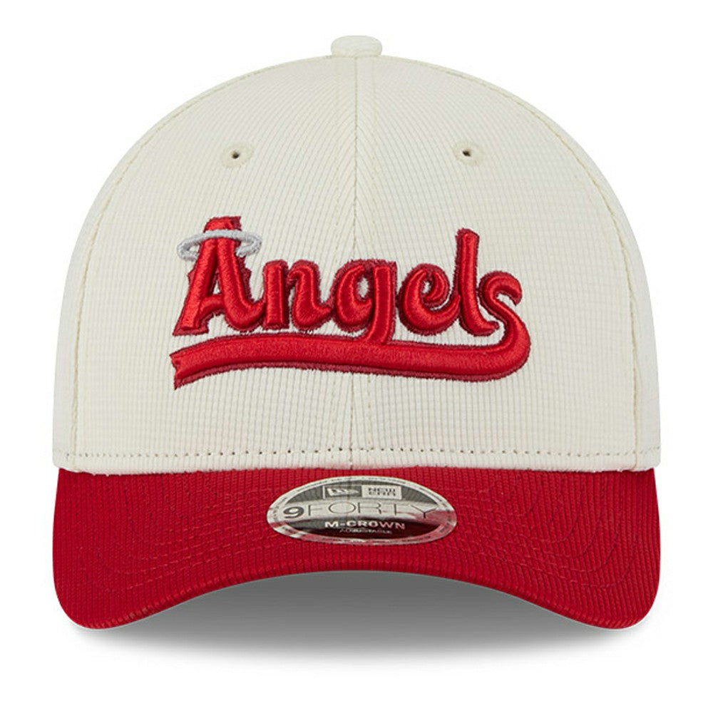 Los Angeles Angels City Connect Batting Practice 9FORTY M-Crown Adjustable Hat - Cream/Red | New Era