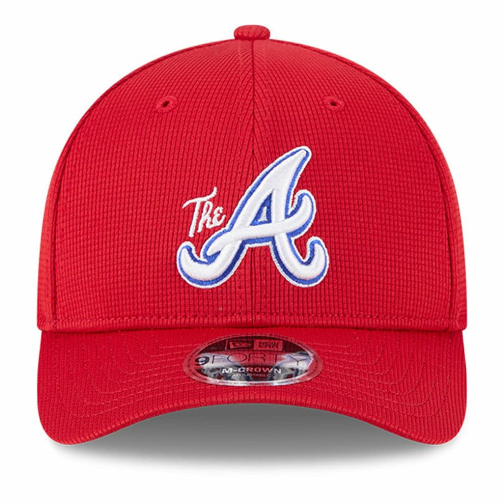 Atlanta Braves City Connect Batting Practice 9FORTY M-Crown Adjustable Hat - Red | New Era