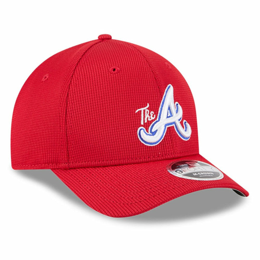 Atlanta Braves City Connect Batting Practice 9FORTY M-Crown Adjustable Hat - Red | New Era