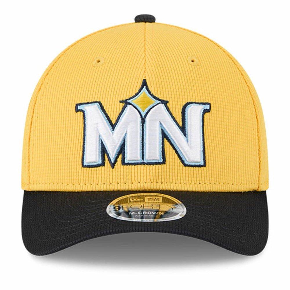 Minnesota Twins City Connect Batting Practice 9FORTY M-Crown Adjustable Hat - Yellow/Black | New Era
