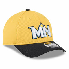 Minnesota Twins City Connect Batting Practice 9FORTY M-Crown Adjustable Hat - Yellow/Black | New Era
