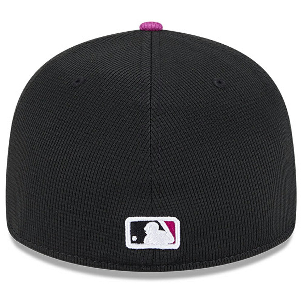 New York Mets City Connect Batting Practice Low Profile 59FIFTY Fitted Hat - Charcoal/Purple | New Era