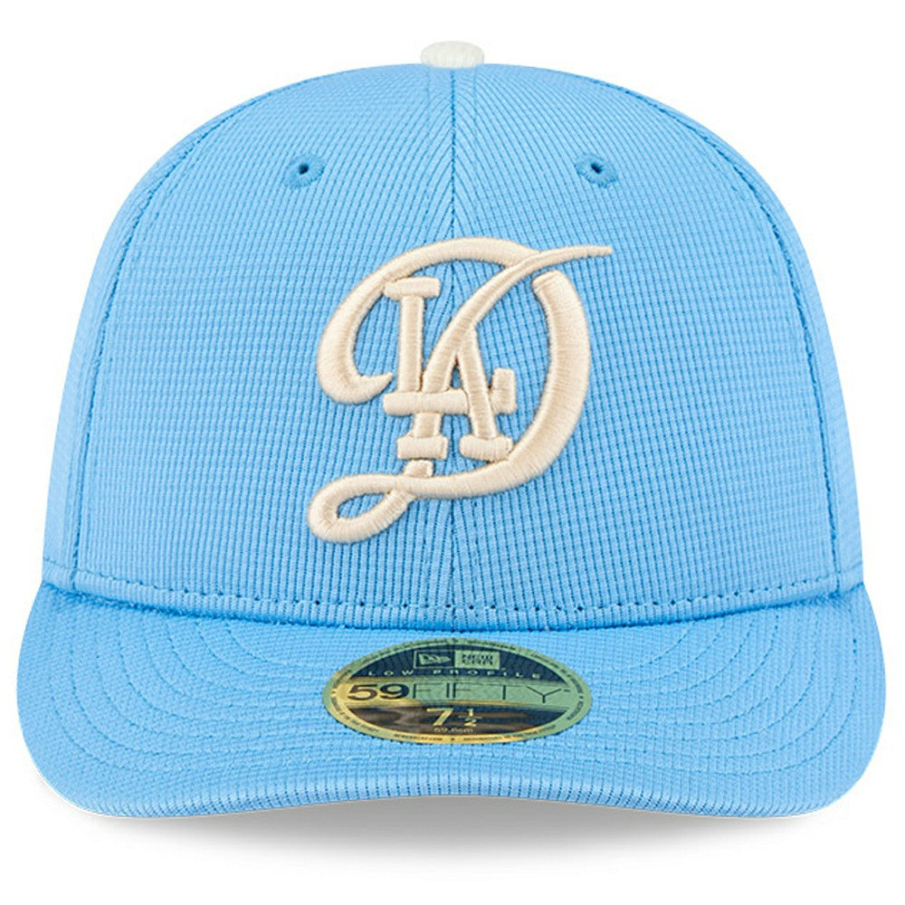 Los Angeles Dodgers City Connect Batting Practice Low Profile 59FIFTY Fitted Hat - Light Blue | New Era