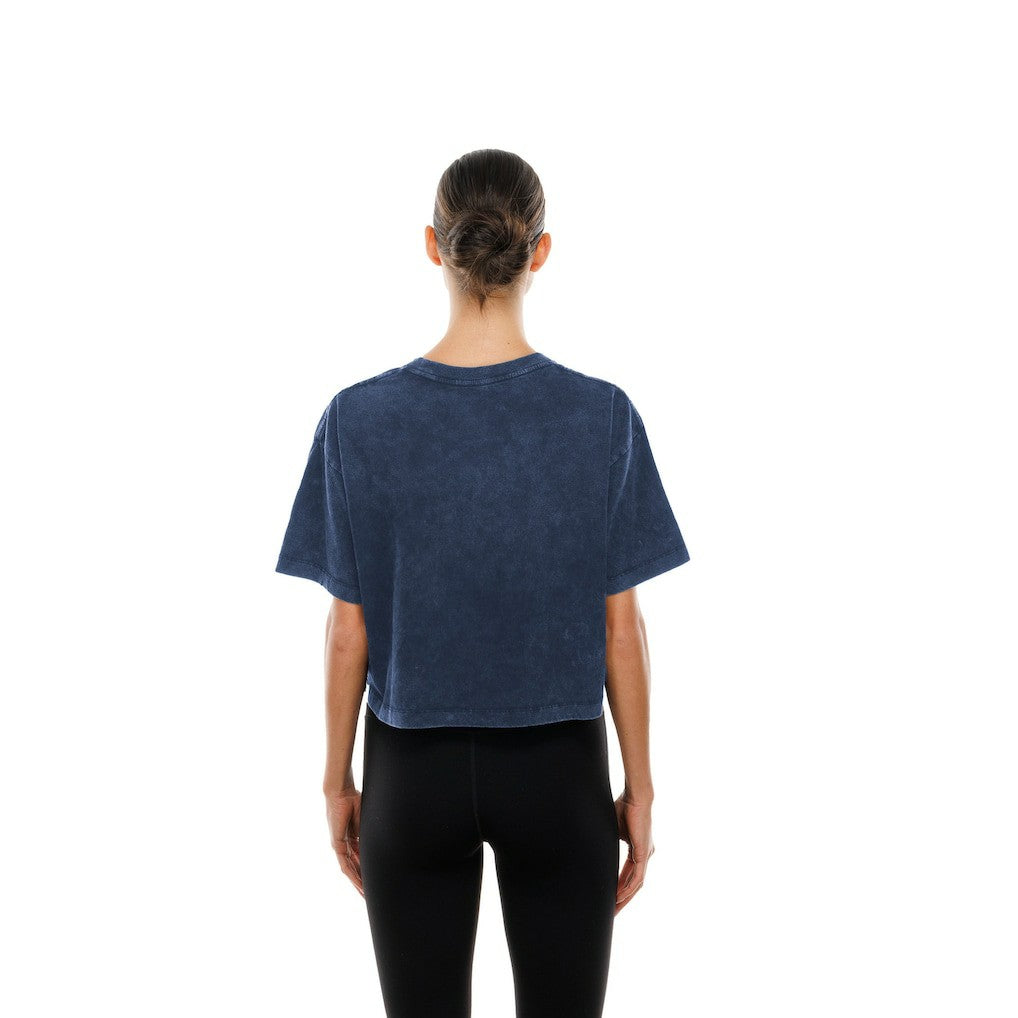 NFL Dallas Cowboys Women's Cropped Boxy Sport Classics Mineral Wash T-Shirt