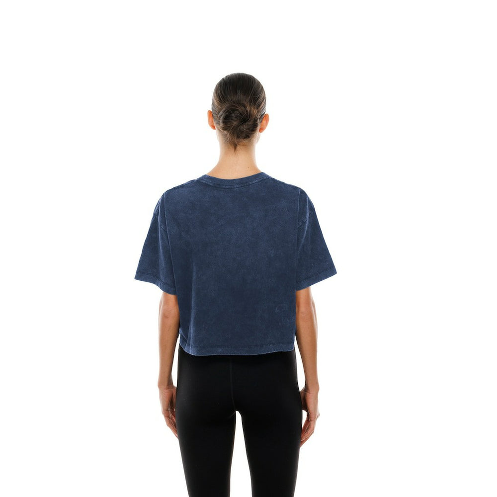 NFL Dallas Cowboys Women's Cropped Boxy Sport Classics Mineral Wash T-Shirt