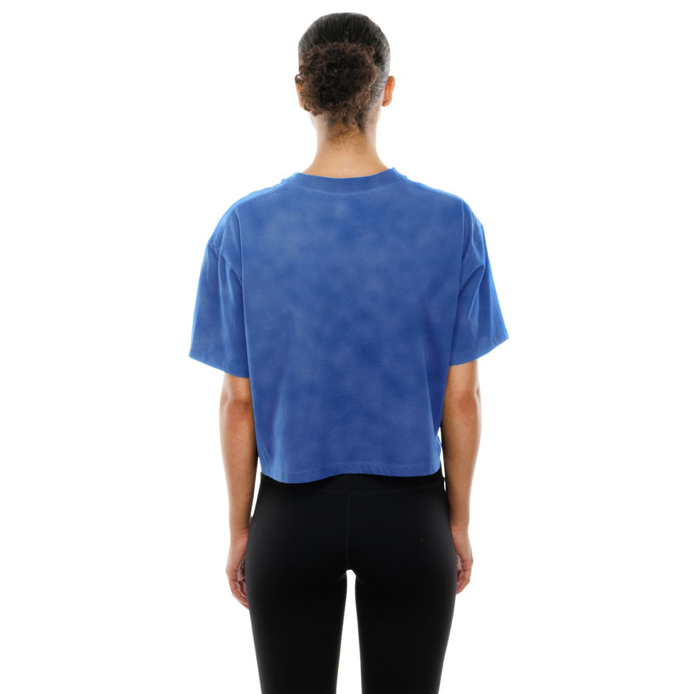 NFL Detroit Lions Women's Cropped Boxy Sport Classics Mineral Wash T-Shirt