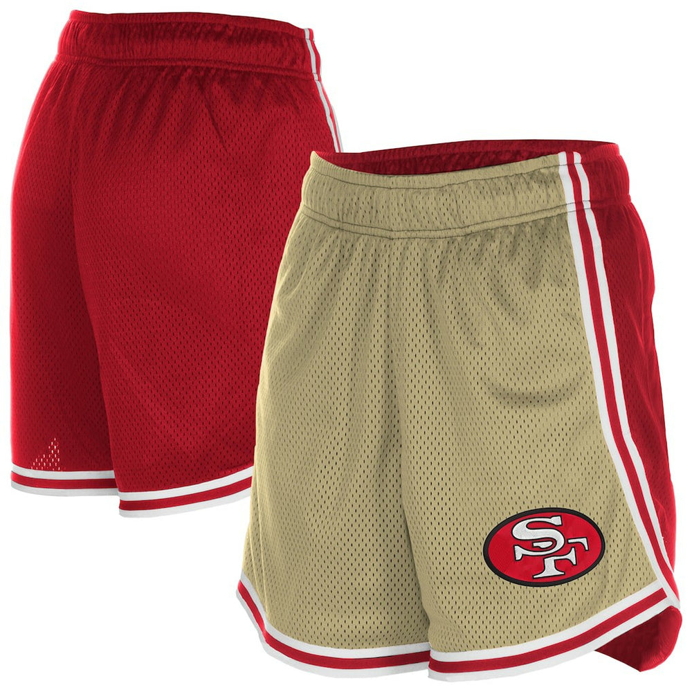 NFL San Francisco 49ers Women's Throwback Sport Classics Mesh Shorts
