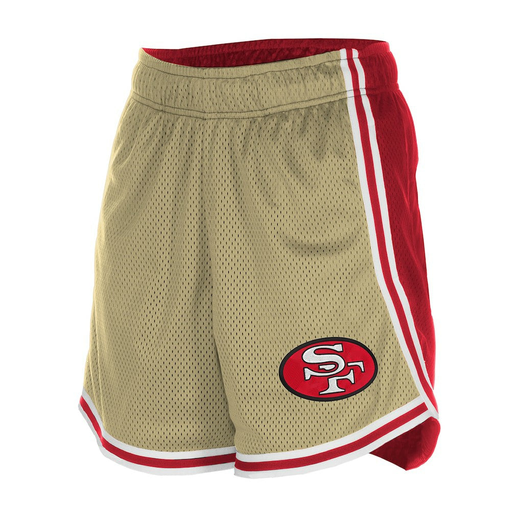 NFL San Francisco 49ers Women's Throwback Sport Classics Mesh Shorts
