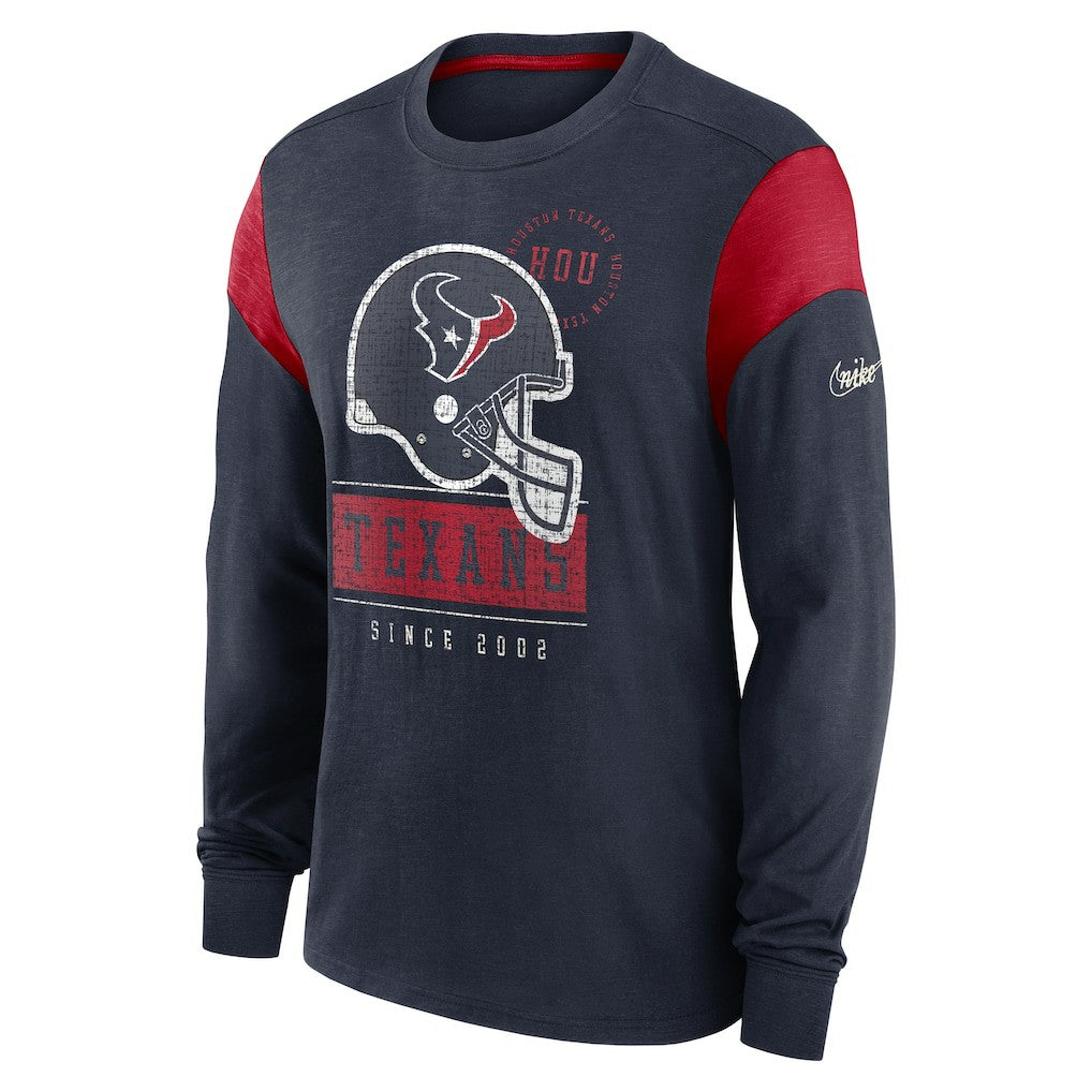 NFL Houston Texans Rewind Playback Helmet Long Sleeve T-Shirt