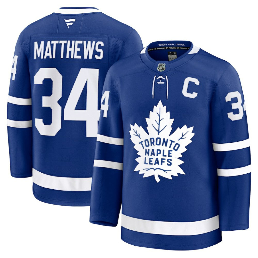 Auston Matthews Toronto Maple Leafs Fanatics Captain Patch Home Premium Jersey