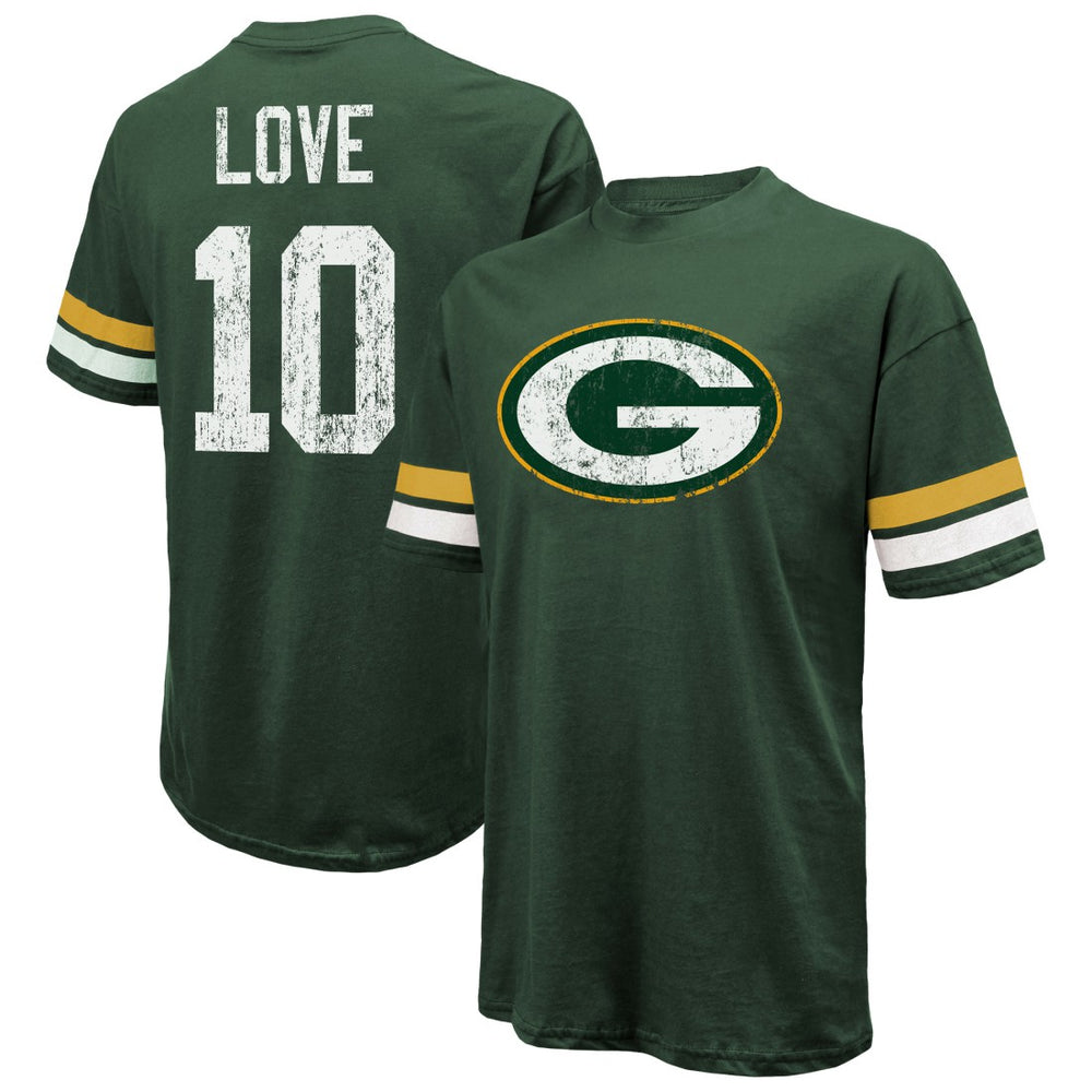 NFL Green Bay Packers Jordan Love  Majestic Threads Name & Number Oversize Fit T-Shirt