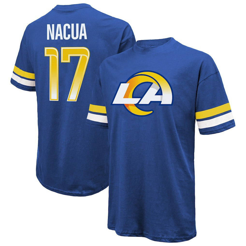NFL Los Angeles Rams Puka Nacua  Majestic Threads Name & Number Oversized Fit T-Shirt
