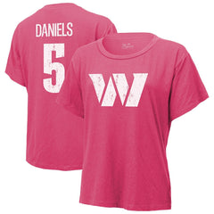 NFL Washington Commanders Jayden Daniels  Majestic Threads Women's Name & Number T-Shirt