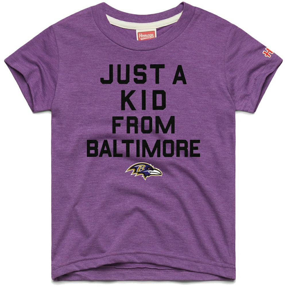 NFL Baltimore Ravens Homage Youth Just a Kid Tri-Blend T-Shirt