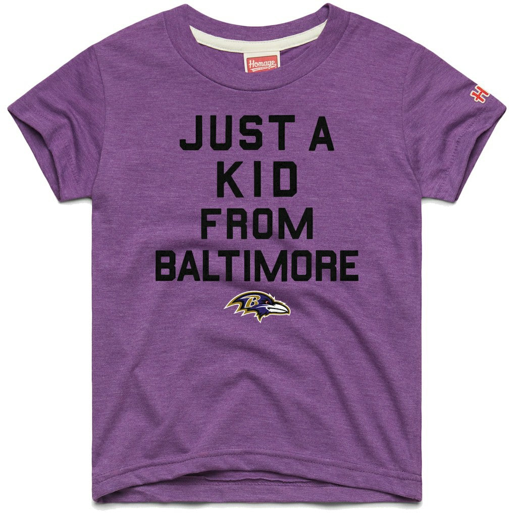 NFL Baltimore Ravens Homage Youth Just a Kid Tri-Blend T-Shirt