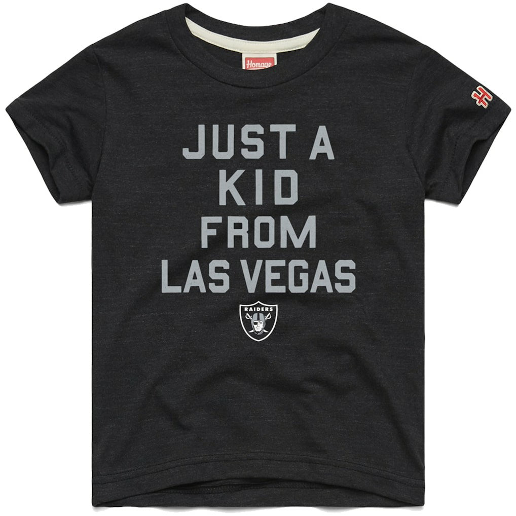 NFL Las Vegas Raiders Homage Youth Just a Kid Tri-Blend T-Shirt